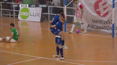 Celebración del cuarto gol del Entrerríos Automatización