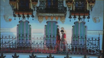 Imagen del encuentro entre Isabel y Diego, este sábado en Teruel. / Aragón TV