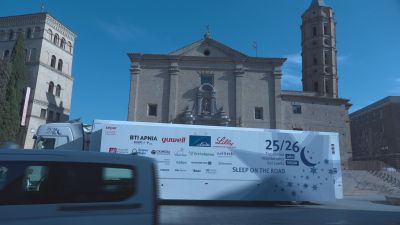 El camión de 'Sleep on the Road' está dividido en cinco zonas diferenciadas. / Aragón TV