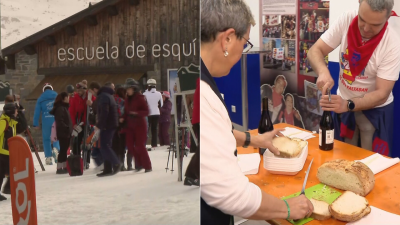 Estaciones de esquí llenas y peñas celebrando. / Aragón TV