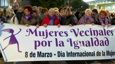 Imagen de archivo de la manifestación del 8M./ Aragón TV