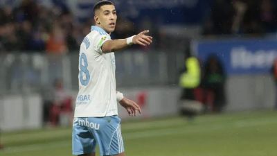 El Yamiq durante un partido con el Real Zaragoza.