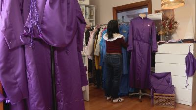 Los preparativos de Semana Santa, a pleno rendimiento en el Bajo Aragón./ Aragón TV