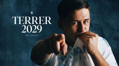 Lucas Terrer renueva con el Real Zaragoza hasta 2029.