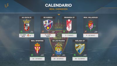 Calendario del Real Zaragoza. Foto: Aragón Deporte