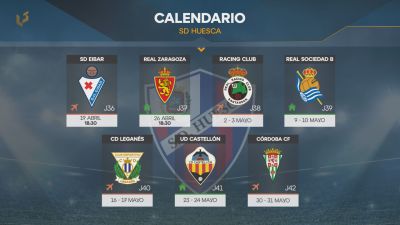 Calendario de la SD Huesca. Foto: Aragón Deporte
