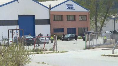 El suceso se ha producido en el polígono de Cuencas Mineras, en la localidad turolense de Montalbán. / Aragón TV