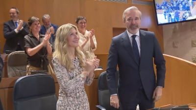 Jorge Azcón ha sido investido presidente de Aragón este miércoles. / Aragón TV