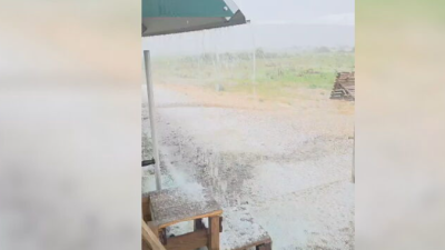 Granizada en Allueva (Teruel). / Aragón TV
