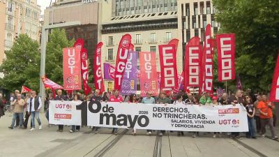 UGT y CC. OO se han movilizado por las calles de Zaragoza. / Aragón TV