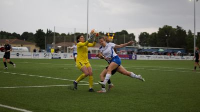 Un momento del partido en el CDM Mudéjar