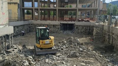 Estado actual parcela de Aínsa donde se construye vivienda pública./ Ayuntamiento de Aínsa