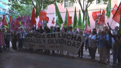Continúa la huelga indefinida de la limpieza en Aragón. / Aragón TV