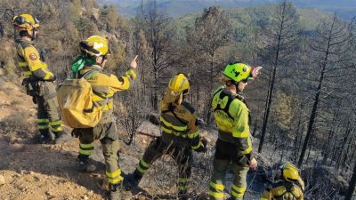 Efectivos del Operativo de Prevención y Extinción de Incendios de Aragón (INFOAR). / Europa Press