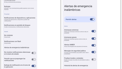 Captura pantalla configuración alertas