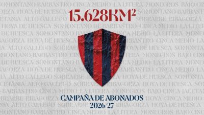 Cartel de la campaña de abonados de la SD Huesca. Foto: SD Huesca