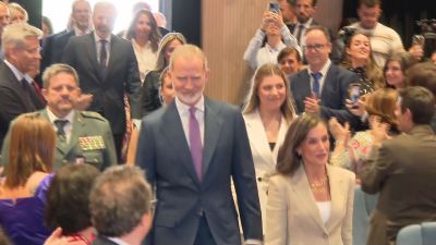 La infanta Sofía, durante una visita a una de las actividades educativas en el Monasterio de Cogullada. / Europa Press