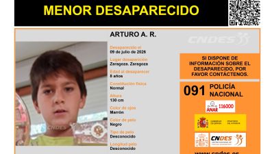 Imagen distribuida del menor desaparecido