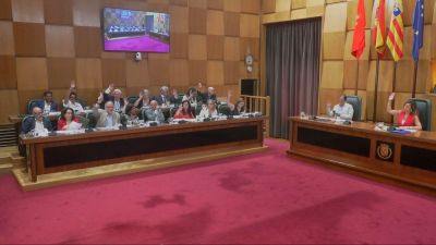 Imagen de la votación durante el pleno