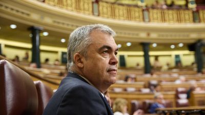 (Foto de ARCHIVO)El secretario de Organización del PSOE, Santos Cerdán, durante una sesión plenaria en el Congreso de los Diputados