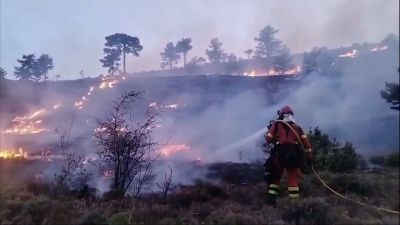 Avance del incendio de Ejulve, en la provincia de Teruel.