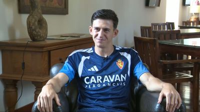 Lucas Terrer, durante su entrevista con Aragón Deporte