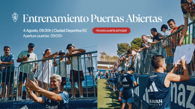 El Real Zaragoza se entrenará a puerta abierta el martes en la Ciudad Deportiva
