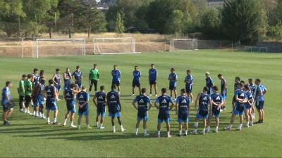 Entrenamiento del Real Zaragoza en Boltaña