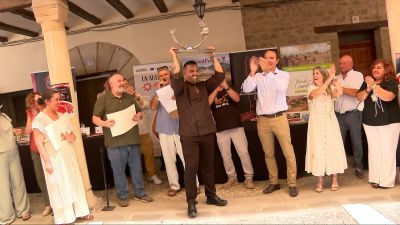 Daniel Sánchez, ganador el Concurso Nacional de Cortadores de Jamón de Monroyo.