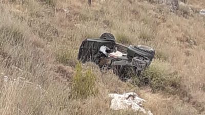 El quad accidentando en Miedes de Aragón.