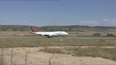 El 6 de agosto de 2013, aterrizó en el Aeropuerto de Teruel el primer avión de gran fuselaje.