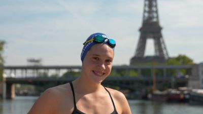 Clara Martínez posa antes de la competición en París