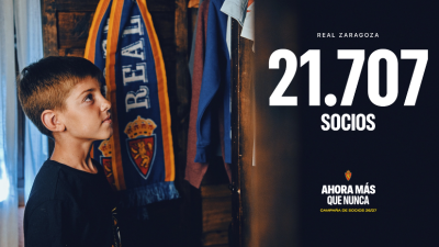 El Real Zaragoza supera los 21700 abonados