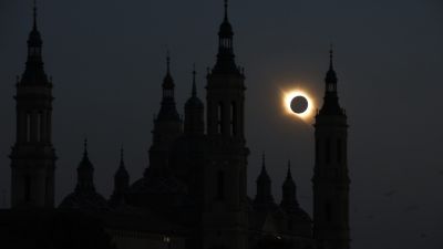 Foto del eclipse desde Zaragoza.