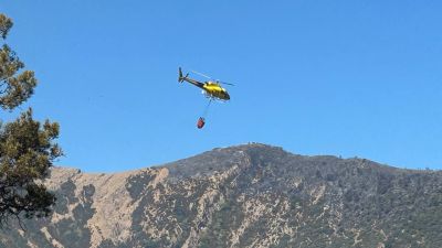 Operativo de extinción incendio Las Peñas de Riglos