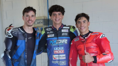 El piloto zaragozano Miguel Bernal en el circuito de karting de Motorland Aragón