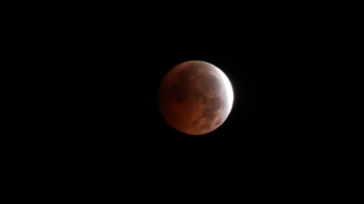 Eclipse lunar visto desde Aragón