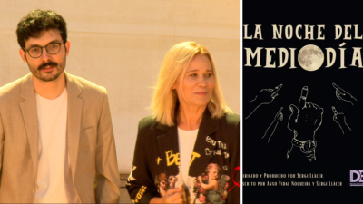 El director Sergi Llàcer y la actriz Carla Hidalgo, protagonista del corto ganador.