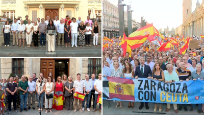 Concentraciones en las tres capitales aragonesas en apoyo a Ceuta.