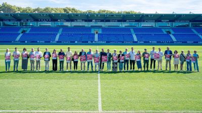 Imagen de la presentación en El Alcoraz.