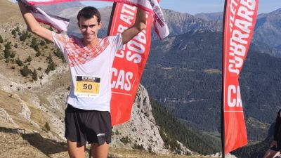 Álvaro Osanz, en la meta de la prueba del sábado