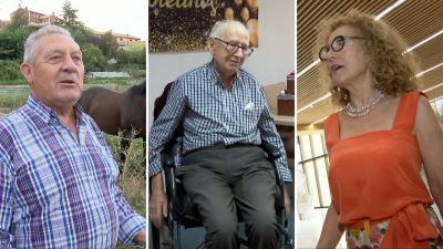 Luis, Florencio y Olga son tres de los más de 300.000 aragoneses que tienen más de 65 años