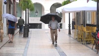 La lluvia ha sido intensa en las últimas horas en Huesca.