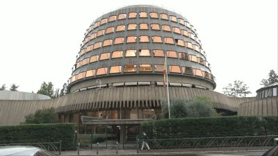 Fachada del edificio del Tribunal Constitucional, ubicado en Madrid.