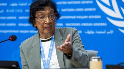 Navi Pillay, en una de sus últimas intervenciones en la sede de Naciones Unidas.