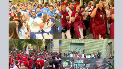 Momentos de alegría en los pregones de la Unión Peñista y de la Federación Interpeñas.
