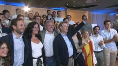 Feijóo en un acto político en Huesca
