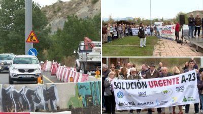 Las obras de la variante de Sabiñánigo de la A-23 llevan un año paralizadas