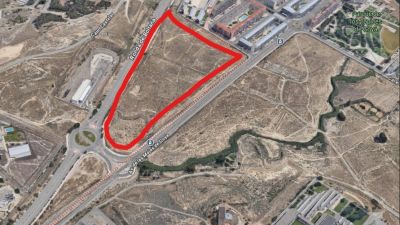 Parcela en la que se construirá el nuevo Hospital Royo Villanova, en Zaragoza