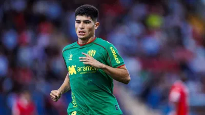 Agustín Juárez, en un partido reciente con la SD Huesca.